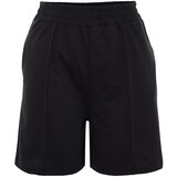 Trendyol Curve Plus Size Shorts & Bermuda - Black - High Waist Cene