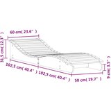  Ležaljke za sunčanje 2 kom bijele 205x60x31,5 cm od borovine | shoptok.hr
