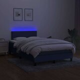  Krevet box spring s madracem LED plavi 120 x 200 cm od tkanine | shoptok.hr