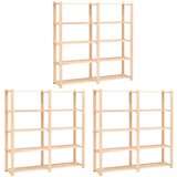  Stalci za pohranu 5 razina 3 kom 170x38x170 cm borovina 500 kg | shoptok.hr