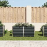  Povišena vrtna gredica antracit 160x40x77 cm pocinčani čelik | shoptok.hr