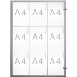 Maul Vitrina, zunanja globina 27 mm, zunanja višina 963 mm, 9 x DIN A4 | Shoptok.si