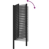  Vrtna vrata s mogućnošću zaključavanja crna 100x200 cm aluminijska | shoptok.hr