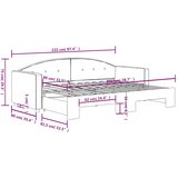  Dnevni krevet na razvlačenje plavi 80 x 200 cm baršunasti | shoptok.hr