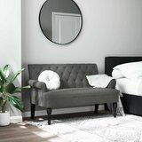 vidaXL klop z naslonom temno siva 120x62x75,5 cm blago | Shoptok.si