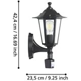 Eglo laterna 4 spoljna zidna lampa/1, e27, senzor, crna Cene