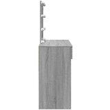 vidaXL Toaletni stolić s LED svjetlima siva boja hrasta 100x40x130 cm | shoptok.hr