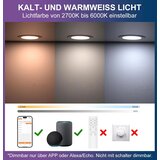 DUSKTEC 12x 91mm RGB pametni LED vgradni reflektor - 7 W | Shoptok.si