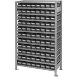 STEMO sestavljiv regal, z odprtimi skladiščnimi posodami esd, vxšxg 1790 x 1000 x 300 mm, 88 odprtih skladiščnih posod Cene