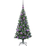 vidaXL Umjetno predsvijetljeno božićno drvce Zelena 120cm PVC i metal | shoptok.hr