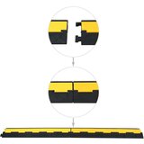 vidaXL Podna zaštita za kabele most s 2 kanala od gume 4 kom 101,5 cm | shoptok.hr