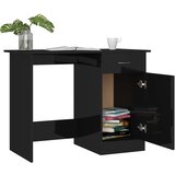  Radni stol visoki sjaj crni 100 x 50 x 76 cm od iverice | Eponuda.com