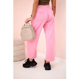 Kesi Włoski Butter trousers tied at the waist pink | shoptok.hr