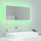  LED kupaonsko ogledalo visoki sjaj bijelo 90x8,5x37 cm akrilno | shoptok.hr