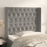  Uzglavlje s ušima svjetlosivo 93x16x118/128 cm baršunasto | Eponuda.ba