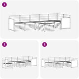  Set vanjskih sofa 6 kom. Prirodna Čvrsto drvo akacije Bijela | Shoptok.si