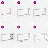  Okno za klet RISOR 80 x 50 cm PVC in steklo Antracit, (5000215255) | Shoptok.si