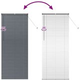 vidaXL Okenska roleta z zavesami Drugo Temno siva 90 x 220 cm Aluminij | Shoptok.si
