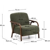 Kave Home Temno zelen fotelj iz šenilje Sylo – | Shoptok.si
