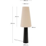 Kave Home Crna/krem stojeća svjetiljka s tekstilnim sjenilom (visina 129 cm) Senni – | shoptok.hr