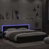 vidaXL Okvir za krevet s uzglavljem i LED crni 180x200 cm Cijene