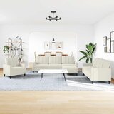  4-dijelni set sofa s jastucima krem baršunasti | shoptok.hr