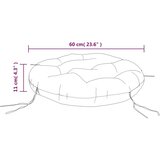  Okrugli jastuk tirkizna Ø 60 x 11 cm od tkanine Oxford | shoptok.hr