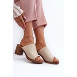 EVENTO Elegant Light Women's Sandals with Heels Beige Varnila | Shoptok.si