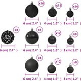 Set od 100 božićnih kuglica crni | shoptok.hr