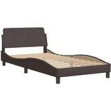 Posteljni okvir brez vzmetnice temno rjav 100x200 cm blago, (21791632) | Shoptok.si