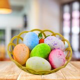  Easter Decorations In Basket Eggs Carrot Colorful 7pcs | shoptok.hr
