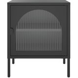  Noćni ormarići 2 kom crni 50 x 35 x 60 cm od stakla i čelika | shoptok.hr