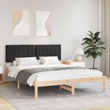  Posteljni okvir z oblazinjenim vzglavjem Črna 150 x 200 cm, (5000101440) | Shoptok.si