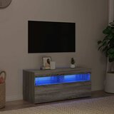 TV ormarić s LED svjetlima boja sivog hrasta sonome 90x35x40 cm | shoptok.hr