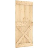 Drsna vrata s kompletom vodil 90x210 cm trdna borovina, (20804598) | Shoptok.si