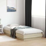 vidaXL Posteljni okvir z LED lučkami sonoma hrast 90x200 cm | Shoptok.si