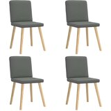  Jedilni stoli 4 kosi temno sivo blago | Shoptok.si