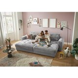 MID.YOU VELIKA ZOFA, svetlo siva tekstil, leseni material | Shoptok.si