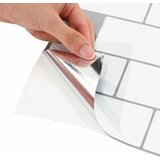  Subway pločica 10 pcs Bijela siva 30 x 30 cm Poliuretan i PET | shoptok.hr