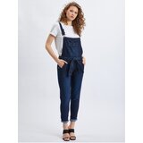 Orsay Dark blue womens slim fit jeans with a lapel - Women Cene