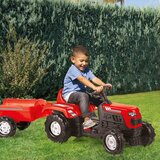 Dolu OTROŠKI TRAKTOR NA PEDALA S PRIKOLICO RANCHERO RDEČI, (21237240) | Shoptok.si