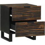 vidaXL Nočna omarica s predalom Oreh 40 x 33.5 x 46 cm | Shoptok.si
