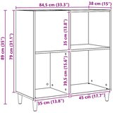 Ormarić za ploče Artisan hrast 84,5x38x89 cm izrađeno drvo | shoptok.hr
