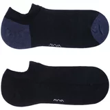 Avva Men's Navy Blue 2-Pack Booties Socks