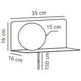 Nordlux zidno svetlo sa policom lilibeth 1xE14/25W/230V plavo | Eponuda.com