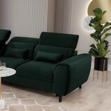 ELTAP Tamno zelena baršunasti sklopiva/s prostorom za odlaganje kutna garnitura (s lijevim kutom/s ležaljkom) Foble – | shoptok.hr