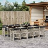 11-dijelni vrtni blagovaonski set s jastucima svijetlosivi | shoptok.hr