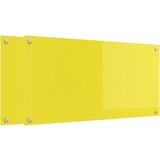 vidaXL Zaščita za kuhinjo 2 pcs Rumena 100 x 50 cm kaljeno steklo | Shoptok.si