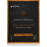 KORIKA Korean Heritage Jeju Mandaring & Vitamin B-C-E Complex Skin Illuminating Sheet Mask revitalizacijska tekstilna maska Jeju mandarin & vitaminc B