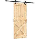  Klizna vrata s priborom za montažu 85 x 210 cm masivna borovina | shoptok.hr